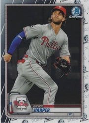 2020 Bowman Chrome Base Set Bryce Harper #35 card