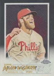 2020 Topps Allen & Ginter Chrome Base Set Bryce Harper #16 card