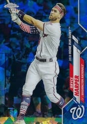 2020 Topps Chrome Update Sapphire Edition Base Set Bryce Harper #U-255 card