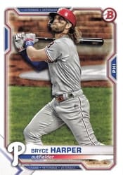 2021 Bowman Base Set Bryce Harper #90 card