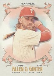 2021 Topps Allen & Ginter Base Set Bryce Harper #44 card