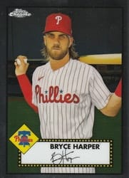 2021 Topps Chrome Platinum Anniversary Base Set Bryce Harper #185 card