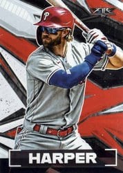 2021 Topps Fire Base Set Bryce Harper #195 card