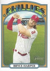 2021 Topps Heritage Base Set Bryce Harper #13 card