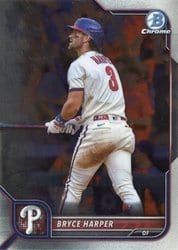2022 Bowman Chrome Base Set Bryce Harper #46 card