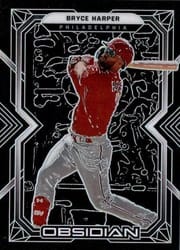 2022 Panini Chronicles Obsidian Bryce Harper #39 card