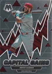 2022 Panini Mosaic Capital Gains Bryce Harper #CG-2 card