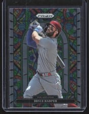 2022 Panini Prizm Stained Glass Bryce Harper Snake Skin Prizm #SG-4 card