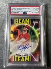 2022 Stadium Club Chrome Beam Team Autographs Bryce Harper #BTA-BH card