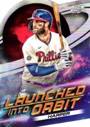 2022 Topps Cosmic Chrome Launched into Orbit Bryce Harper #LIO-10 card