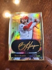 2022 Topps Gold Label Auric Framed Autographs Bryce Harper #AFA-BH card