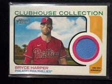 2022 Topps Heritage Clubhouse Collection Patch Bryce Harper #CC-BH card