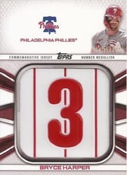 2022 Topps Player Number Jersey Medallions Bryce Harper #JNM-BH