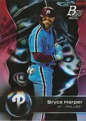 2023 Bowman Platinum Base Set Bryce Harper #10 card