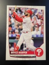 Bryce Harper 2023 Topps Big League Electric Orange Autographs card