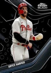2023 Topps Chrome Black Base Set Bryce Harper #55 card