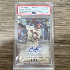 2023 Topps Definitive Collection Defining Images Autographs Bryce Harper #DIA-BH card