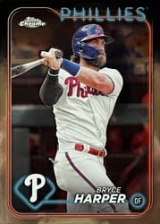 2024 Topps Chrome Base Set Bryce Harper #62 card