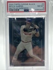 2024 Topps Chrome Black Depth of Darkness Bryce Harper #DOD-6 card