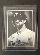2025 Topps Black & White Prized Portraits Bryce Harper #PP4 card
