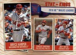 2019 Topps Big League Base Set Bryce Harper / Carlos Santana / Joey Votto #354 card
