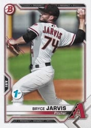 2021 Bowman 1st Edition Base Set Bryce Jarvis #BP-44 card
