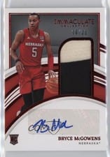 2022 Panini Immaculate Collection Collegiate Rookie Patch Autographs Bryce McGowens #45 card