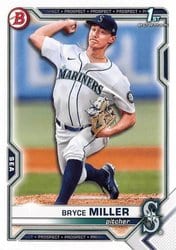2021 Bowman Draft Base Set Bryce Miller #BD-64 card