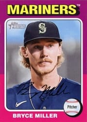 2024 Topps Heritage Base Set Bryce Miller #299 card