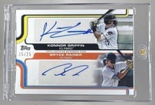 2025 Topps Pro Debut Pro Debut Dual Autographs Bryce Rainer/Konnor Griffin #PDD-GR card