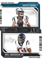 2023 Panini Contenders Round Numbers Bryce Young/Will Anderson Jr. #2 card
