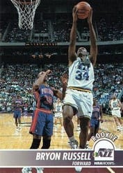 1994-95 Hoops Base Set Bryon Russell #212 card
