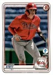 2020 Bowman 1st Edition Base Set Bryson Stott #BFE-68 card