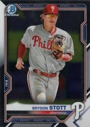 2021 Bowman Chrome Prospects Bryson Stott #BCP-17 card