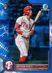 2022 Bowman Chrome Sapphire Edition Base Set Bryson Stott #93 card