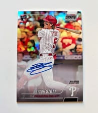 2022 Stadium Club Chrome Autographs Bryson Stott #SCCUA-BS card