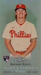 2022 Topps Allen & Ginter Chrome Mini Rookie Design Variations Bryson Stott #RDV-18 card