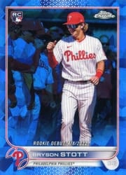 2022 Topps Chrome Update Sapphire Edition Base Set Bryson Stott #US97 card