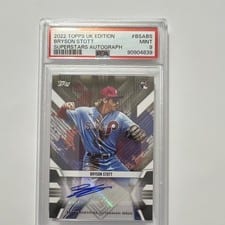 2022 Topps UK Edition Baseball Superstar Autographs Bryson Stott #BSA-BS card