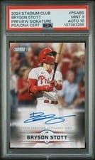 2024 Stadium Club Preview Signatures Bryson Stott #PSA-BS card