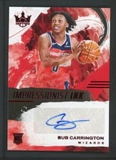 2024-25 Panini Court Kings Impressionist Ink Autographs Bub Carrington #II-BUB card