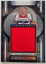 2024-25 Panini Obsidian Unbreakable Memorabilia Bub Carrington #UM-BCW card