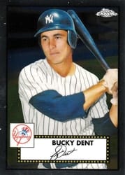 2021 Topps Chrome Platinum Anniversary Base Set Bucky Dent #588 card