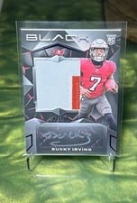 2024 Panini Black Rookie Patch Autographs Bucky Irving #226 card