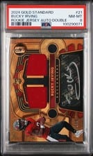 2024 Panini Gold Standard Rookie Jersey Autographs Double Bucky Irving #21 card