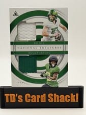 Bucky Irving 2024 Panini National Treasures Rookie Dual Materials card