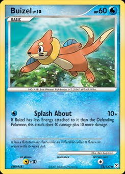 Diamond & Pearl Buizel #72 card