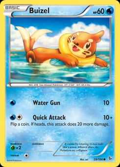 Flashfire Buizel #28 card