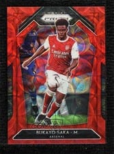 Bukayo Saka 2020 Panini Prizm Premier League card