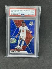 2021 Panini Mosaic UEFA Euro 2020 Bukayo Saka Blue Mosaic #106 card